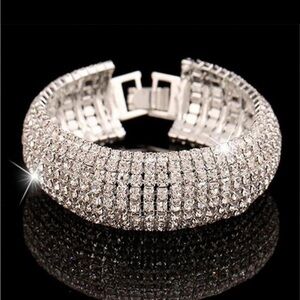 Diamond Bracelet Costume Chunky Bling Statement Piece New